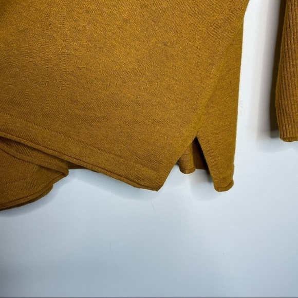 J. Jill Relaxed Fit Drop Shoulder Wool Blend Sweater Gold Melange XL - Picture 6 of 14